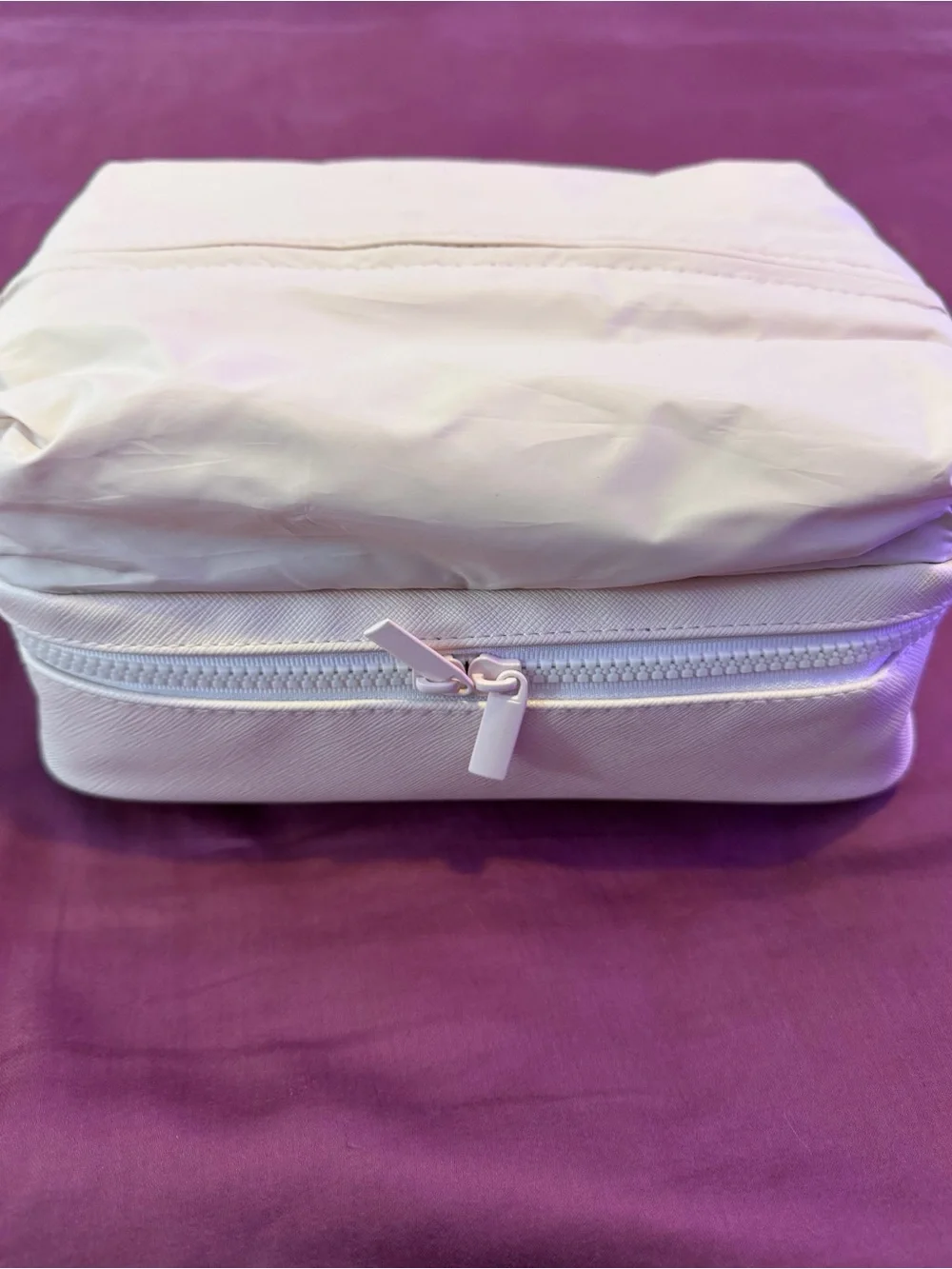 Rare Beauty White Embossed Logo Cosmetic Pouch THE PRICE IS FIRM